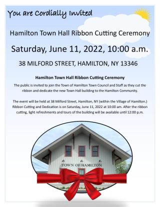 Hamilton Town Hall Ribbon Cutting Ceremony